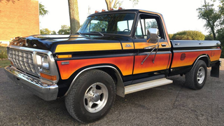 At $14,500, Would You Ride Off Into The Sunset In This Colorfully Striped 1979 Ford F-250?